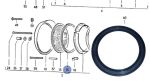Rubber between glass and headlight bucket German quality     Beetle 08/67-07/73     Bus 08/67-08/73     Type 3     Type 181